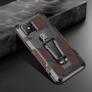 huismerk Voor iPhone 12 mini Machine Armor Warrior Shockproof PC + TPU Beschermhoes (Koffie)