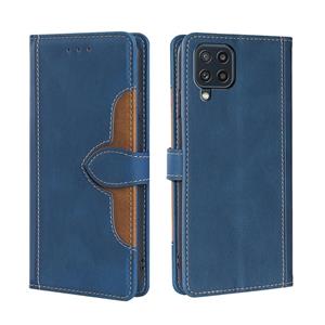 huismerk Voor Samsung Galaxy M32 Global Skin Feel Straw Hat Magnetische Gesp horizontale Flip PU Lederen Case met Houder & Card Slots & Portemonnee