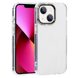 huismerk Macaron Lens Frame Transparante TPU-telefooncase voor iPhone 13