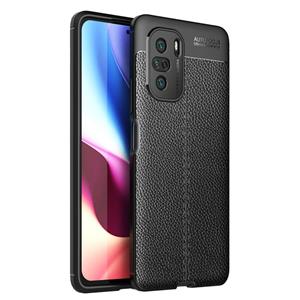 huismerk Voor Xiaomi Redmi K40 Pro + Litchi Texture TPU Shockproof Case (zwart)