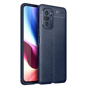 huismerk Voor Xiaomi Redmi K40 Pro + Litchi Texture TPU Shockproof Case (Blauw)