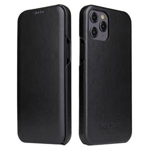 fierreshann Fierre Shann Business Magnetic Horizontal Flip Genuine Leather Case Voor iPhone 12 mini(Zwart)