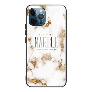 huismerk Marmeren gehard glas achterkant TPU grenszaak voor iphone 13 pro max (HCBL-25)