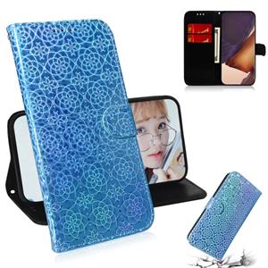 huismerk Voor Samsung Galaxy Note20 Ultra Solid Color Kleurrijke Magnetische gesp horizontale flip pu lederen koffer met Holder & Card Slots & Wallet & Lanyard