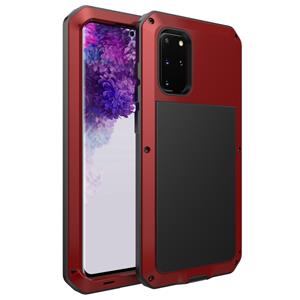 huismerk Voor Galaxy S20+ schokbestendige waterdichte siliconen + zinklegering beschermhoes (rood)