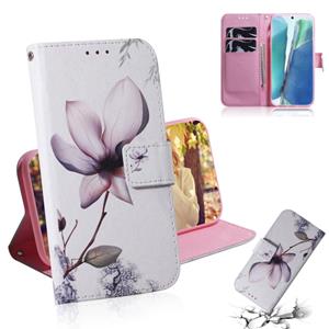 huismerk Voor Samsung Galaxy Note 20 Gekleurde tekening horizontale flip lederen hoes met Holder & Card Slots & Wallet(Magnolia Flower)