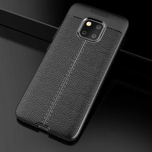 Huismerk Litchi textuur TPU schokbestendig geval voor Huawei mate 20 Pro (zwart)
