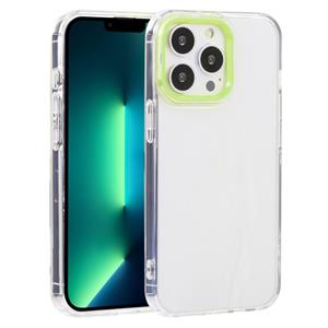 huismerk Macaron Lens Frame Transparante TPU-telefooncase voor iPhone 13 Pro Max