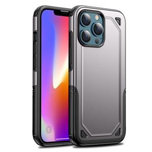 huismerk Schokbestendig robuust armor beschermhoesje voor iPhone 13 Pro Max (zilver)