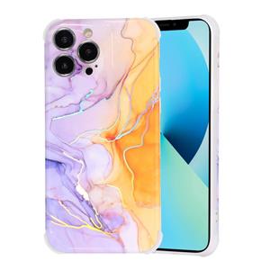 huismerk Laser Marmeren TPU Telefoonhoesje voor iPhone 13 Pro Max