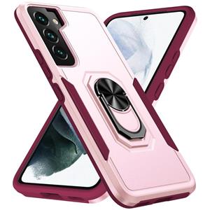 huismerk Voor Samsung Galaxy S22 5G Pioneer Armor Heavy Duty PC + TPU Holder Telefoon Case (Pink)