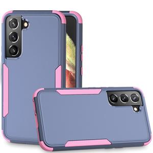 huismerk Voor Samsung Galaxy S22 5G TPU + PC Shockproof Phone Case (Royal Blue + Pink)