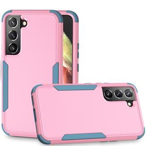 huismerk Voor Samsung Galaxy S22 5G TPU + PC Shockproof Phone Case (Pink + Blue)