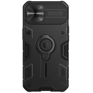 NILLKIN Schokbestendige CamShield Armor Beschermhoes met onzichtbare ringhouder voor iPhone 13 (zwart)