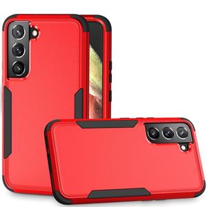 huismerk Voor Samsung Galaxy S22 + 5G TPU + PC Shockproof Phone Case (rood + zwart)