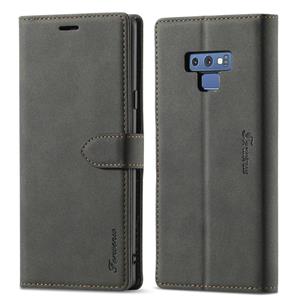 Voor Samsung Galaxy Note 9 Forwenw F1-serie Matte Sterke Magnetisme Horizontale Flip Lederen kast met Holder & Card Slots & Wallet & Photo Frame(Zwart