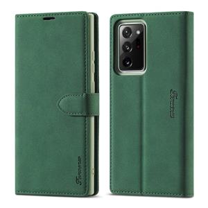 Voor Samsung Galaxy Note20 Forwenw F1-serie Matte Sterke Magnetisme Horizontale Flip Lederen kast met Holder & Card Slots & Wallet & Photo Frame(Groen