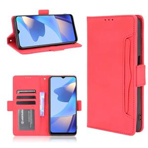 huismerk Voor Oppo A16 Skin Feel Calf Patroon Horizontale Flip Lederen Case met Houder & Card Slots & Fotolijst