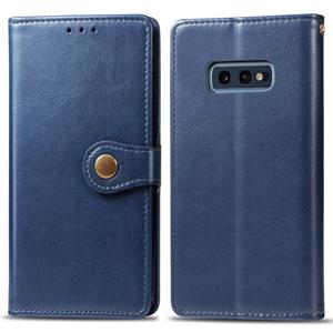 huismerk Retro effen kleur lederen gesp mobiele telefoon bescherming lederen draagtas met foto frame & kaartsleuf & portemonnee & beugel functie voor Galaxy S1