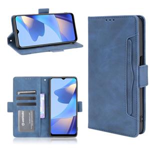 huismerk Voor Oppo A16 Skin Feel Calf Patroon Horizontale Flip Leren Case met Houder & Card Slots & Fotolijst