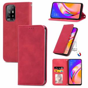 huismerk Voor Oppo A94 5G / A95 5G / F19 PRO + / RENO5 Z Retro Skin Feel Business Magnetische Horizontale Flip Lederen Case met Houder & Card Slots & Portemonn