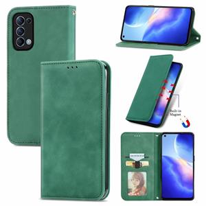 huismerk Voor Oppo Reno 5 5G / Find X3 Lite Retro Skin Feel Business Magnetic Horizontal Flip Lederen Case met Houder & Card Slots & Portemonnee & Photo Frame