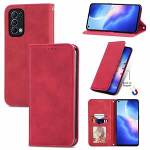 huismerk Voor Oppo Reno 5 5G / Find X3 Lite Retro Skin Feel Business Magnetische Horizontale Flip Lederen Case met Houder & Card Slots & Portemonnee & Fotolijs