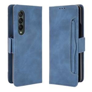 gkk Voor Samsung Galaxy Z Fold3 5G Skin Feel Calf Patroon Horizontale Flip Lederen Case met Houder & Card Slots & Fotolijst