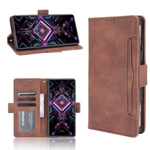 huismerk Voor Xiaomi Poco F3 GT / Redmi K40 Gaming Skin Feel Calf Patroon Horizontale Flip Lederen Case met Houder & Card Slots & Fotolijst (Bruin)