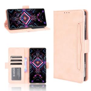 huismerk Voor Xiaomi Poco F3 GT / Redmi K40 Gaming Skin Feel Calf Patroon Horizontale Flip Lederen Case met Houder & Card Slots & Fotolijst (Pink)