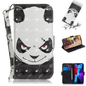 huismerk Voor iPhone 12 3D Gekleurde tekening Horizontale Flip Lederen case met Holder & Card Slots & Wallet & Lanyard(Angry Bear)