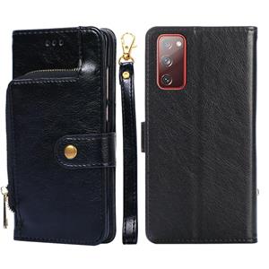 huismerk Voor Samsung Galaxy S20 Ultra Zipper Bag PU + TPU Horizontale Flip Leren Case Met Houder & Card Slot & Wallet & Lanyard (Zwart)