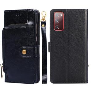 huismerk Voor Samsung Galaxy S20 + Zipper Bag PU + TPU Horizontale Flip Lederen Case met Houder & Card Slot & Portemonnee & Lanyard (Zwart)