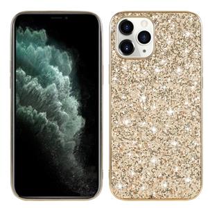 huismerk Voor iPhone 12 Glitter Powder Shockproof TPU Beschermhoes(Goud)