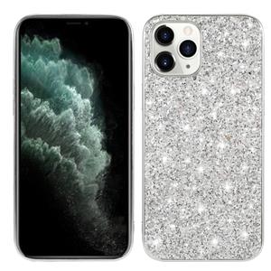 huismerk Voor iPhone 12 Glitter Powder Shockproof TPU Beschermhoes (Zilver)