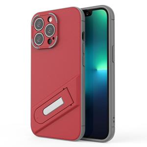 huismerk Invisible Holder TPU + PC Phone Case For iPhone 13 Pro(Red)