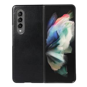 huismerk Voor Samsung Galaxy Z Fold3 5G lederen dubbele kleur Crazy Horse Phone Case