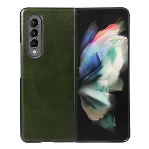 huismerk Voor Samsung Galaxy Z Fold3 5G lederen dubbele kleur Crazy Horse Phone Case