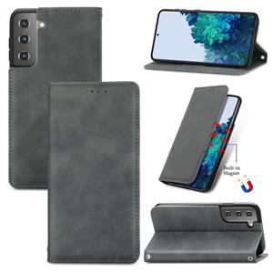 huismerk Voor Samsung Galaxy S22 + 5G Retro Skin Feel Magnetic Horizontal Flip Lederen Case met Houder & Card Slots & Portemonnee & Photo Frame