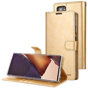 Voor Samsung Galaxy Note20 Ultra GOOSPERY BLUE MOON Crazy Horse Texture Horizontale Flip Lederen case met bracket & card slot & wallet(goud)