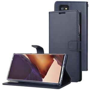 Voor Samsung Galaxy Note20 Ultra GOOSPERY BLUE MOON Crazy Horse Texture Horizontale Flip Lederen case met bracket & card slot & wallet(Navy Blue)