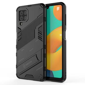 huismerk For Samsung Galaxy M32 Punk Armor 2 in 1 PC + TPU Shockproof Case with Invisible Holder(Black)