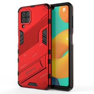 huismerk For Samsung Galaxy M32 Punk Armor 2 in 1 PC + TPU Shockproof Case with Invisible Holder(Red)