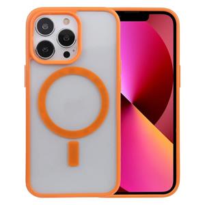 huismerk Acrylic + TPU Masafe Magnetische telefooncase voor iPhone 13 (Oranje)