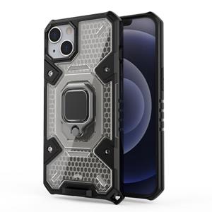 huismerk Space PC+TPU Ring Holder Protective Case For iPhone 13(Grey)