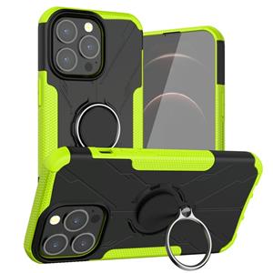 huismerk Armour Beer Schokbestendig PC + TPU-beschermhoes met ringhouder voor iPhone 13 Pro Max