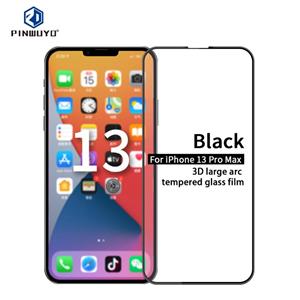 PINWUYO 9H 3D gebogen volledig scherm explosieveilige geharde glasfilm voor iPhone 13 Pro Max (zwart)