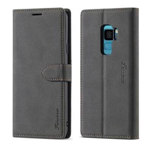 Voor Samsung Galaxy S9 Forwenw F1-serie Matte Sterke Magnetisme Horizontale Flip Lederen kast met Holder & Card Slots & Wallet & Photo Frame(Zwart)