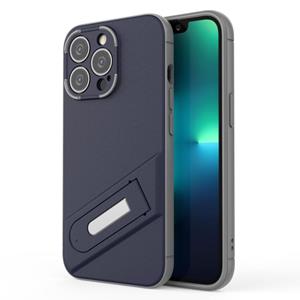 huismerk Invisible Holder TPU + PC Phone Case For iPhone 13 Pro(Blue)