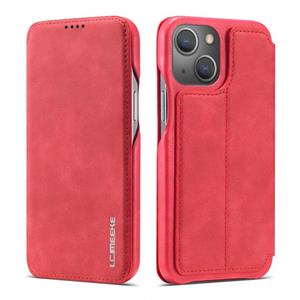 LC.Imeeke Hon Oude Serie Horizontale Flip Lederen Case met Houder & Card Slot voor iPhone 13 Mini